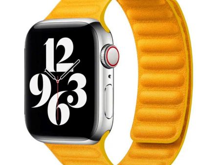 Apple Watch (38 40 SE 41 42mm) Lippa Magnetisk Finewoven Rem - Gul Online