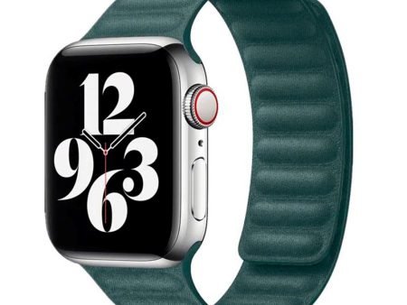 Apple Watch (38 40 SE 41 42mm) Lippa Magnetisk Finewoven Rem - Grøn Cheap