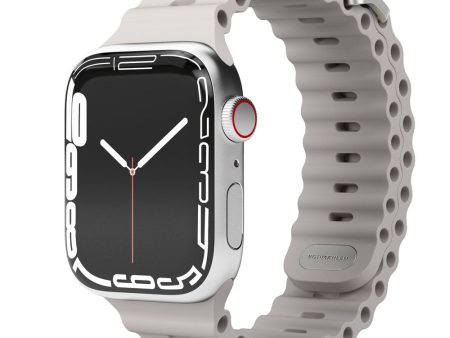 Apple Watch (38 40 SE 41 42mm) Vonmählen Wave Band 2 Genanvendt Silikone Rem - Grå Hot on Sale