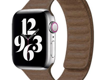 Apple Watch (38 40 SE 41 42mm) Lippa Magnetisk Finewoven Rem - Brun Online