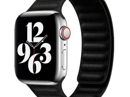 Apple Watch (38 40 SE 41 42mm) Lippa Magnetisk Finewoven Rem - Sort For Sale