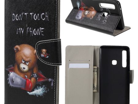 Samsung Galaxy A9 (2018) Læder Cover m. Pung Angry Bear For Cheap