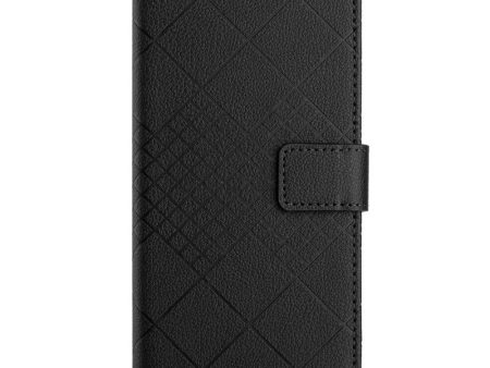 EIDERWOOD Sony Xperia 10 VI  Læder Cover m. Pung & Strop - Rombe Indgravering - Sort Online Sale