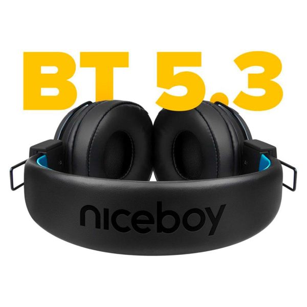 Niceboy Hive JOY 3 On-Ear Bluetooth Hovedtelefoner - Blå   Sort Supply