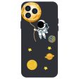 iPhone 14 Pro Fleksibel Cover af Plastik m. Print - Astronaut i Rummet   Sort For Cheap