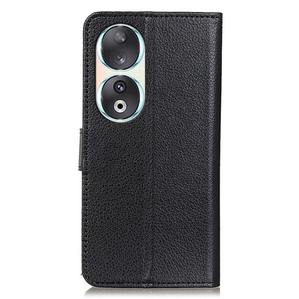 Honor 90 Litchi Læder Cover m. Pung - Sort For Discount