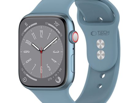 Apple Watch (42 44 SE 45 46 49mm) Tech-Protect Silikone Urrem - Winter Blue For Sale