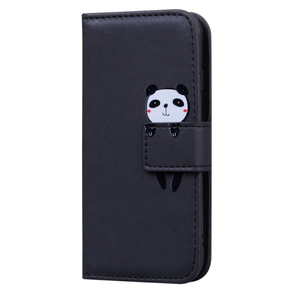 Xiaomi 13 Flip Cover m. Kortholder   Ståfunktion   Strop - Sort (Panda) For Cheap