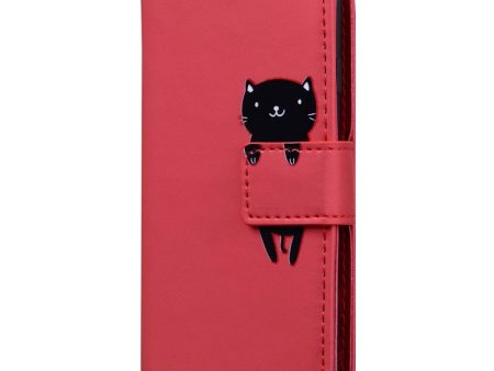 Xiaomi 13 Flip Cover m. Kortholder   Ståfunktion   Strop - Rød (Kat) Online now