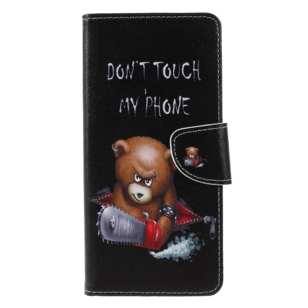 Samsung Galaxy A9 (2018) Læder Cover m. Pung Angry Bear For Cheap