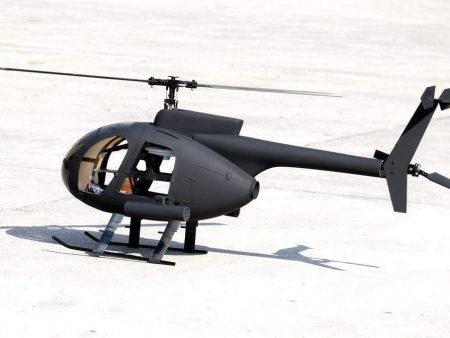 RotorScale AH-6 Attack Tactical Black 450 Size Helicopter - PNP For Sale