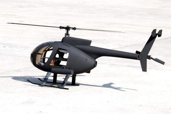 RotorScale AH-6 Attack Tactical Black 450 Size Helicopter - PNP For Sale