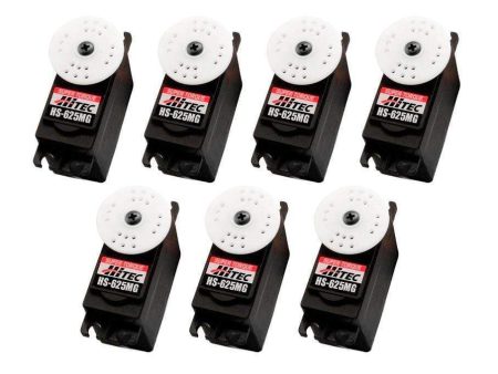 Hitec HS-625MG Ball Bearing Metal Gear Standard Servo Airplane Multi-Pack (7 Servos) Online now